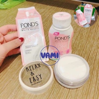 Combo Phấn Ponds + Kem + Hộp Đựng Phấn