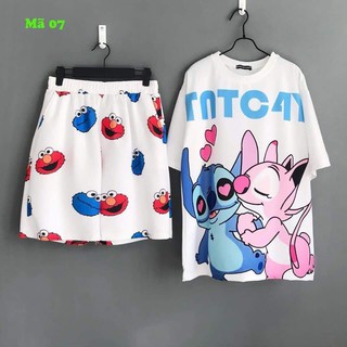Set bộ ngủ mùa hè hình thú hoạt hình siêu đẹp