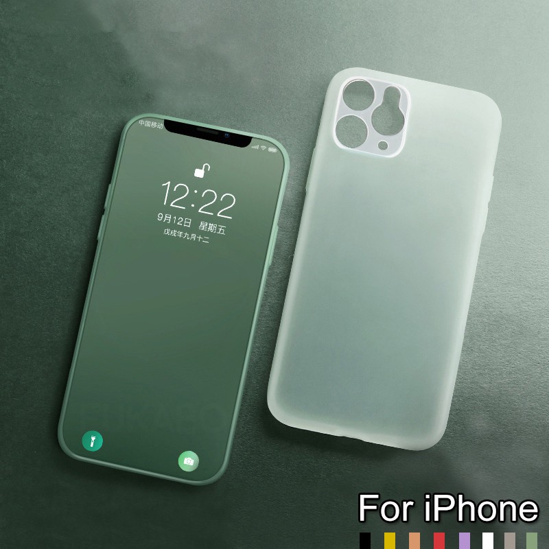 Ốp điện thoại nhám màu trơn chống va đập cho iPhone 11 Pro X Xr Xs Max 6 6S 7 8 Plus