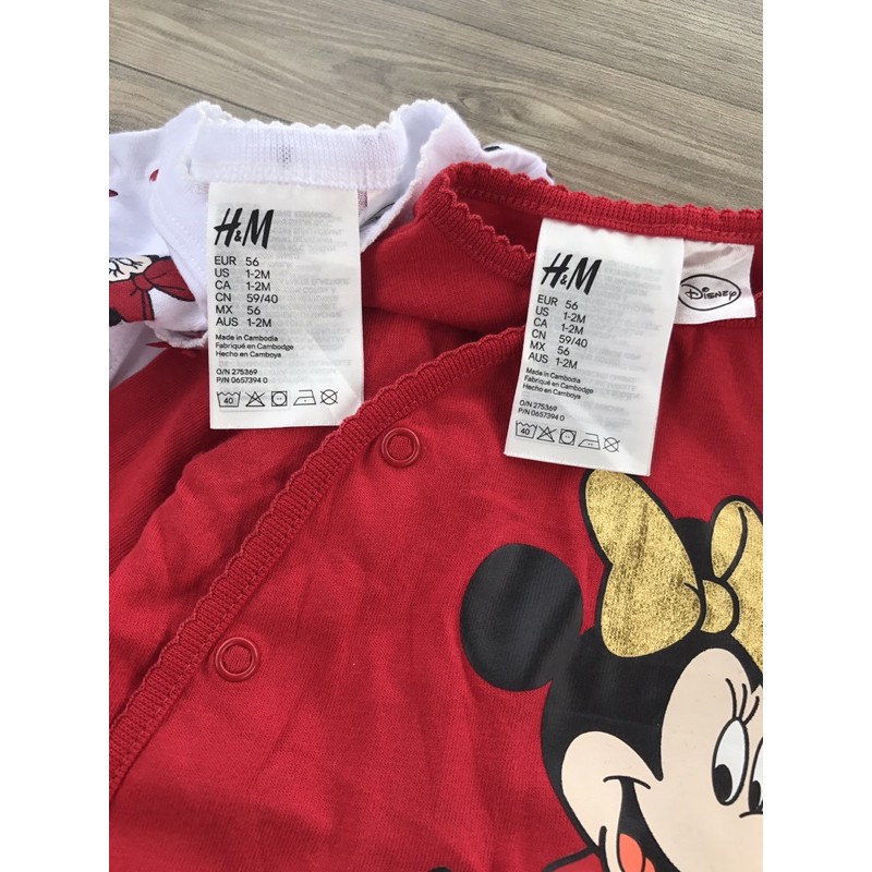 Body liền thân H&amp;M Mickey đỏ trắng