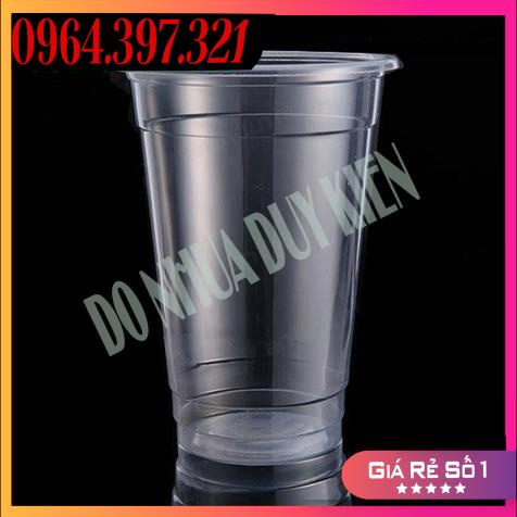 [NOWSHIP] 50 Cốc, Ly Nhựa PP 700ML Cốc Nhựa Dùng 1 Lần Có Nắp Loại Đẹp - Đựng Đồ Uống - Có Thể Dùng Được Màng Ép Ly