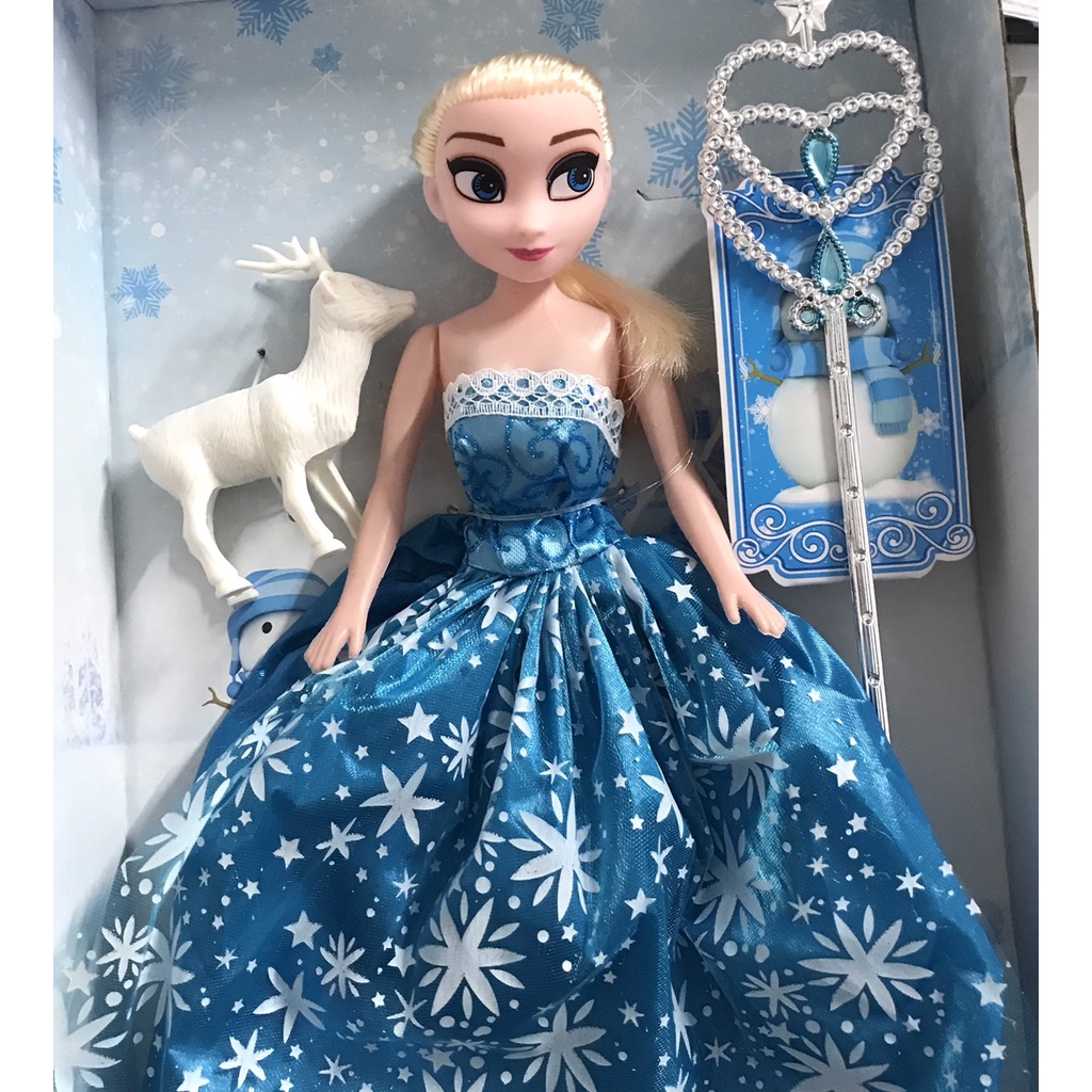 Đồ chơi Búp bê Elsa Nữ Hoàng Băng Giá Hàng Đẹp Cỡ To tóc mây tết tóc
