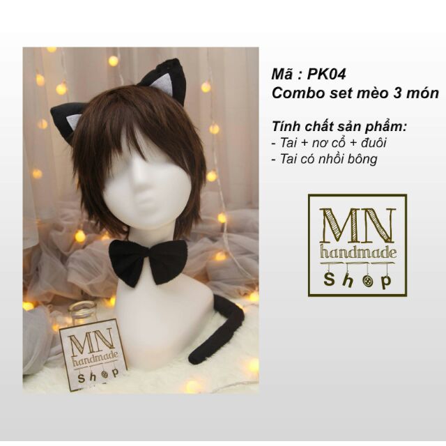 Combo phụ kiện mèo neko cosplay dễ thương