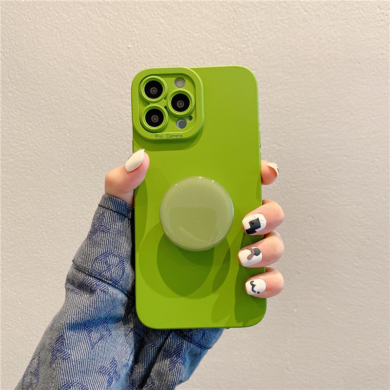 Ốp Điện Thoại Có Giá Đỡ Hình Tay Cầm Màu Nâu / Cà Phê Cho iPhone 11 12 Pro Max 14 Max XR X XS 7 8 Plus SE 2020 13 Pro