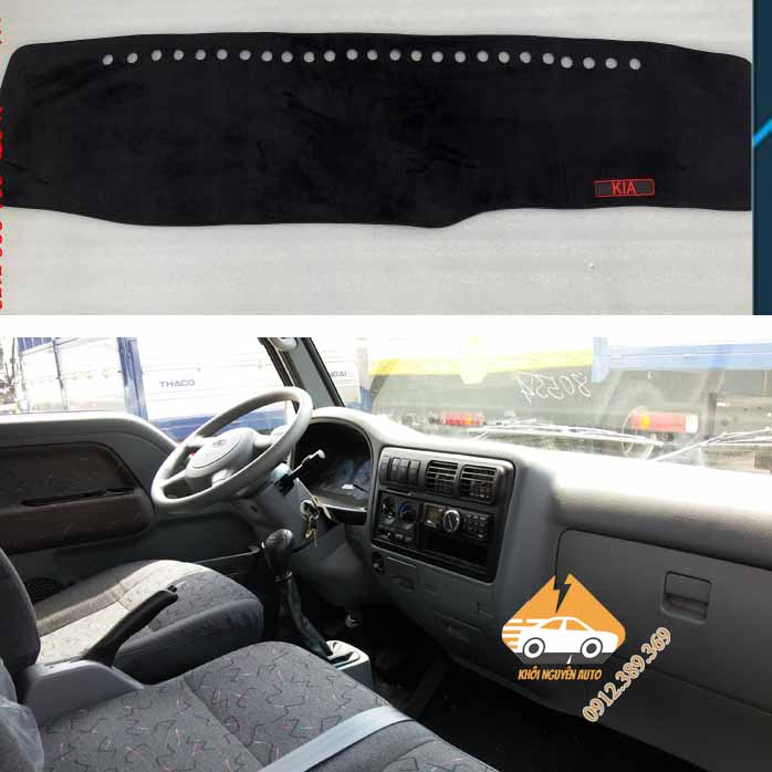 Thảm Taplo Xe Tải Kia K165,K190,K3000 Chống Trượt 3 Lớp CHẤT LIỆU NHUNG MỊN, Da CacBon Loại 1