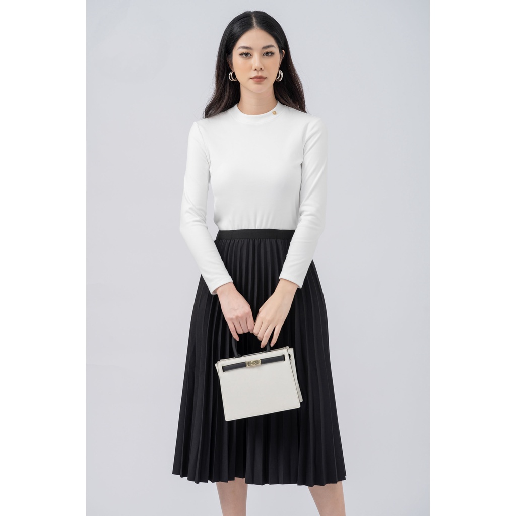 Áo cotton nữ giữ nhiệt cổ cao 3cm dài tay FIONA  F521249
