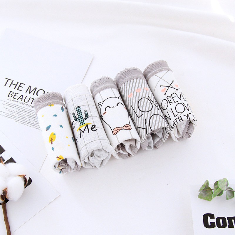 Quần Lót Nữ - Quần Lót Nữ Cotton co dãn thoáng mát hình mèo dễ thương DAN STORE MÃ 3126