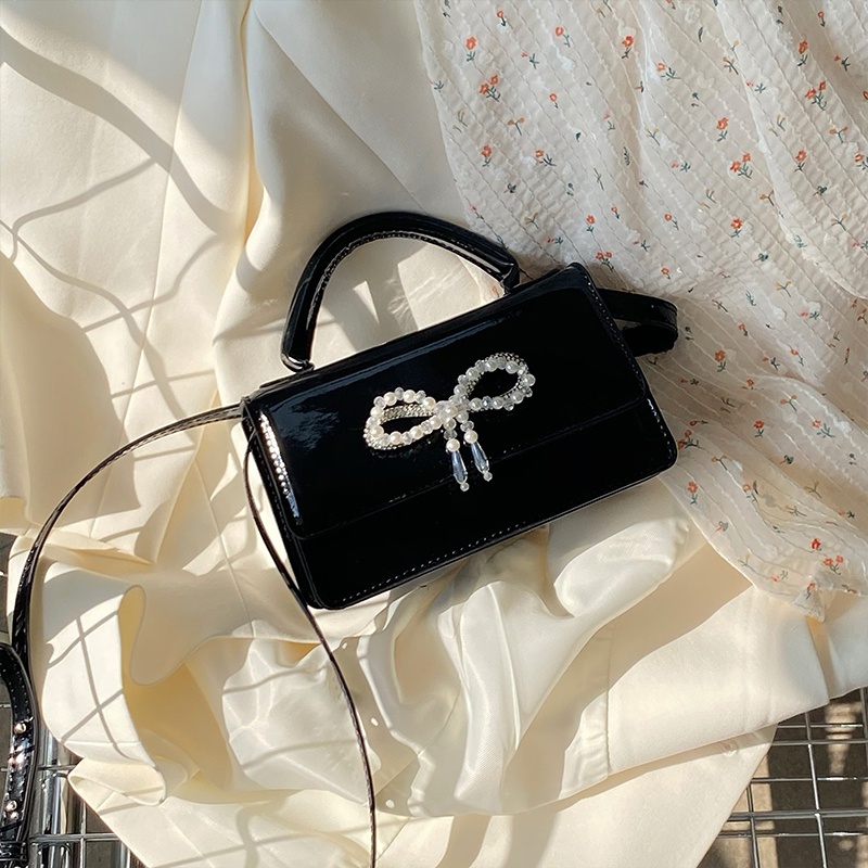 Túi Đeo Chéo Họa Tiết Da Cá Sấu Đính Nơ Và Ngọc Trai Phong Cách Cổ Điển Dành Cho Nữ 2022