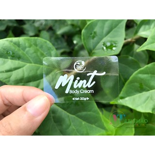 Tem nhãn decal TRONG cao cấp