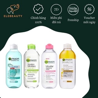 Nước tẩy trang garnier hồng vàng xanh micellar cleansing water chính hãng - ELEBEAUTY
