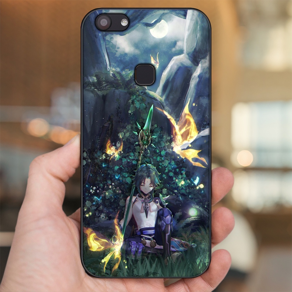 Ốp lưng Vivo V7, V7 Plus viền đen in hình Xiao Genshin Impact