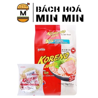 Mì gói Koreno Jumbo thượng hạn Hàn Quốc vị bò cay (bịch 10 gói)