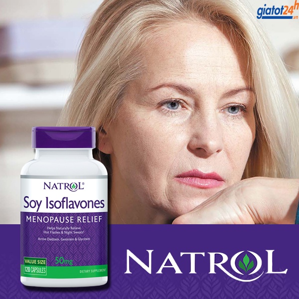 Tinh chất mầm đậu nành Natrol Soy Isoflavones 50mg 120 viên beautimax