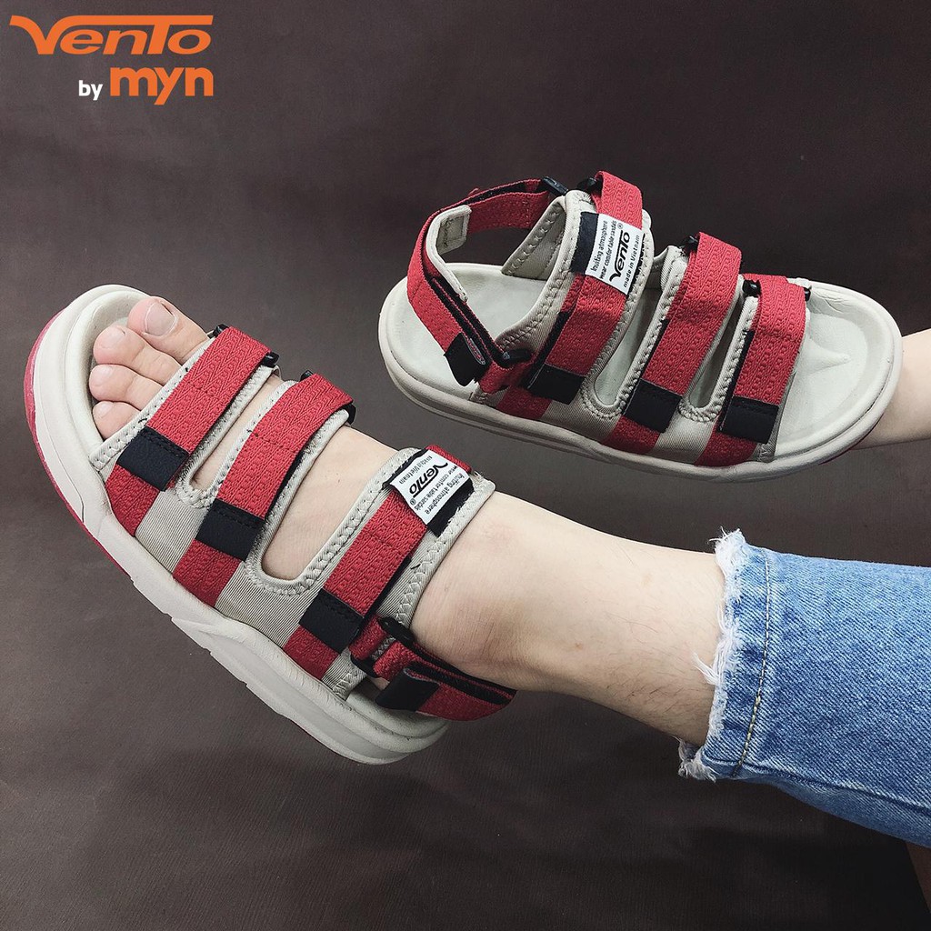 [Mã SKAMLTSM9 giảm 10% đơn 99K] [Freeship] Sandal Vento Nữ SD F2 1001 Đỏ Be - Đế 2cm công nghệ Hybrid - 3 quai cho Nữ