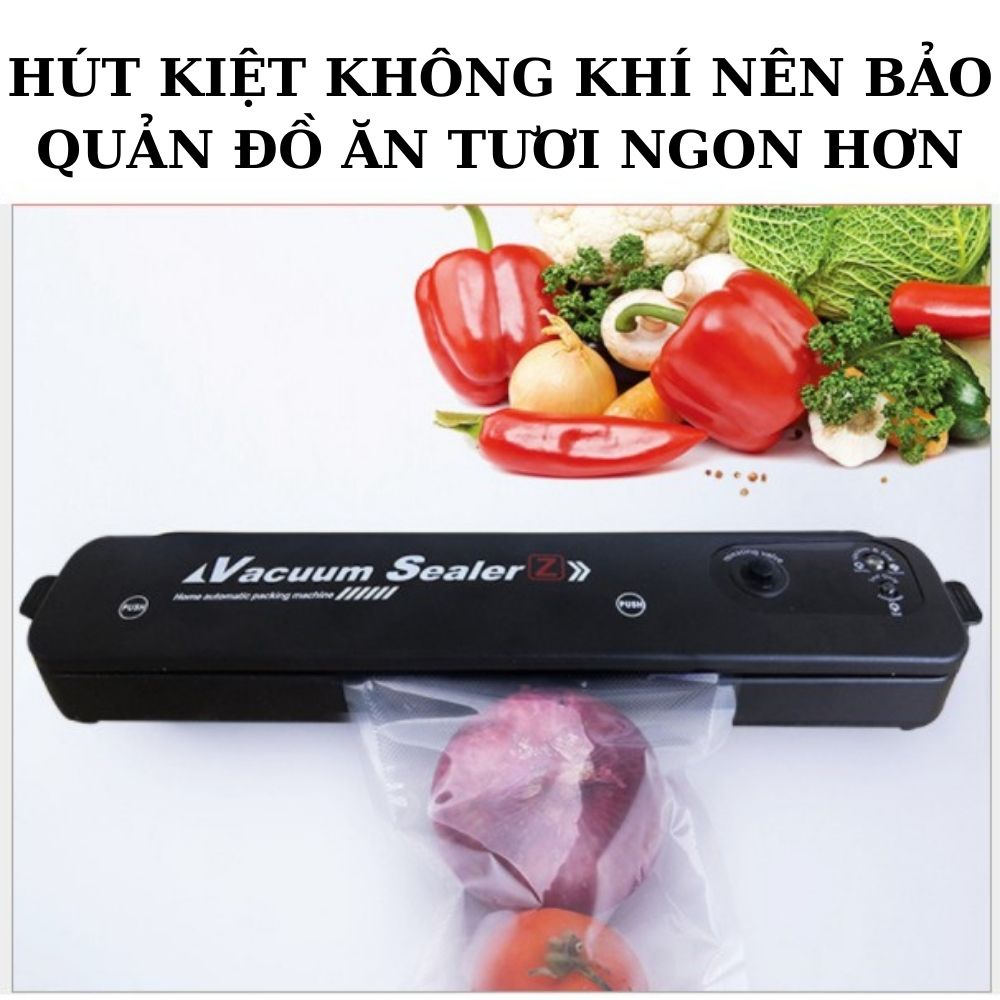 Máy Hút Chân Không Thực Phẩm Kèm Hàn Miệng Túi Vacuum Sealer Mẹ Gạo( TẶNG 10 túi hút )