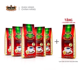 Combo 5 Cà Phê Rang Xay Expert Blend 2 KING COFFEE-Túi 500g+ tặng1 túi Expert cùng loại
