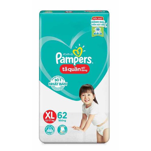 [ CHÍNH HÃNG] Tã Quần Pampers Giữ Dáng Mới Gói Cực Đại M74/L68/XL62/XXL56