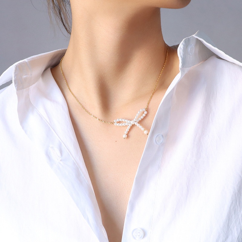 Dây Chuyền Nơ Titan Ko Han Rỉ TT 3789