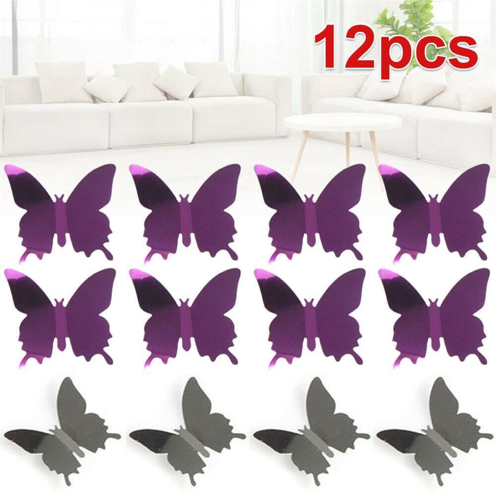 12 Sticker Dán Tủ Lạnh Hình Bướm 3D
