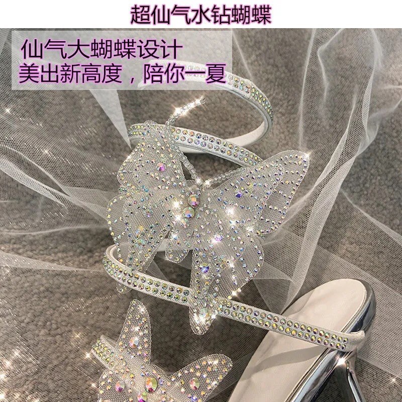 Giầy cao gót bữ quai chéo óng ánh, giầy cao gót nữ quai gắn hình nơ xinh