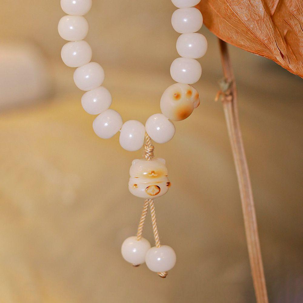 Vòng Tay Chuỗi Hạt Thủy Tinh Hình Chân Mèo Dễ Thương Cho Nữ