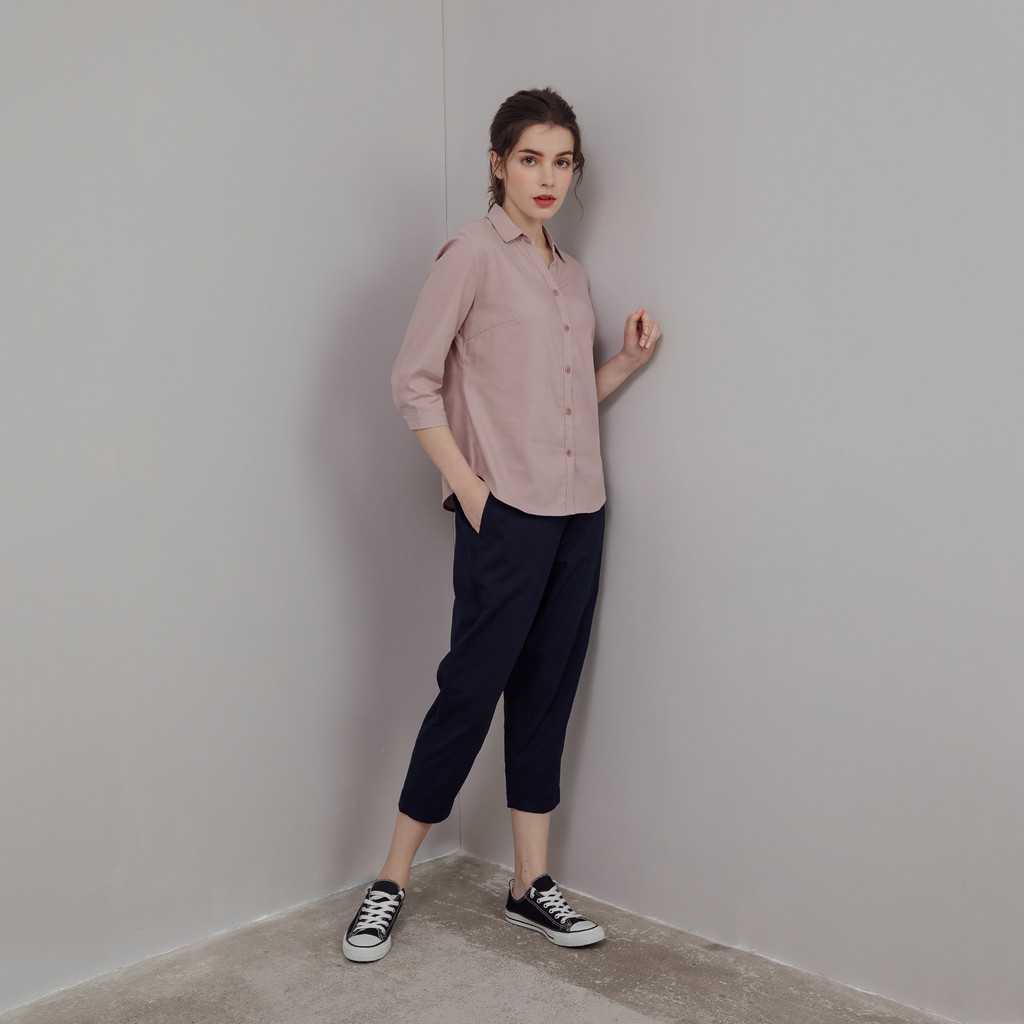 [Mã FASHIONMALLT4 giảm 15% tối đa 30K đơn 150k] Quần Khaki Lửng Nữ Giordano 05420256 | BigBuy360 - bigbuy360.vn