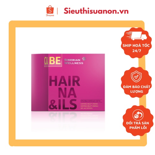 [Hỗ trợ móng, tóc] Thực phẩm bảo vệ sức khỏe 3D Hair & Nails Cube – 30 gói – Date T12/2022