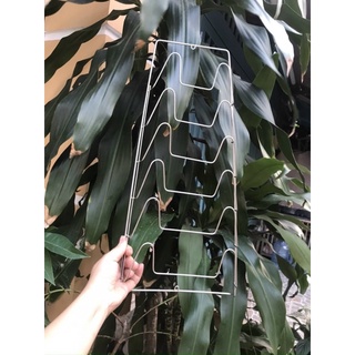 Kệ inox treo nắp vung nồi tiện lợi 6 tầng