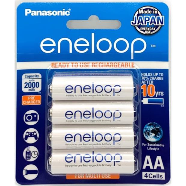 Pin Sạc AA Eneloop 2000 mAh MADE IN JAPAN Tặng kèm hộp đựng Pin