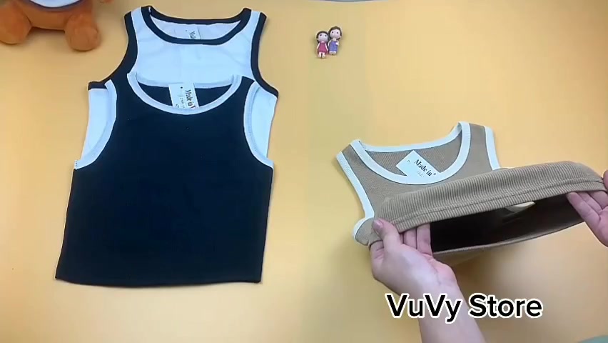 Áo croptop, Áo ba lỗ nữ sát nách vải bozip tăm hàn ôm body, gân mềm mát | BigBuy360 - bigbuy360.vn