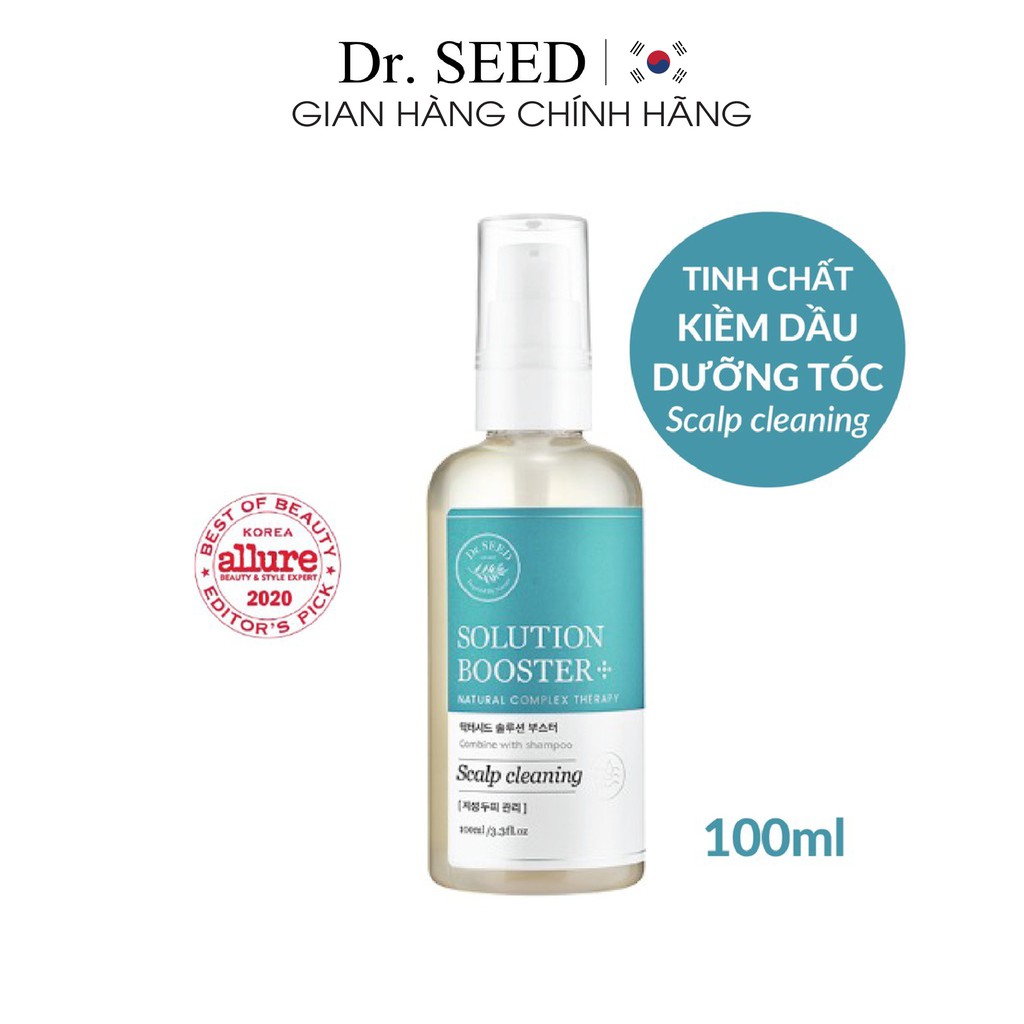 Serum Dưỡng Tóc Kiềm Dầu DR SEED Solution Booster Scalp Cleaning Chăm Sóc Da Đầu Nhờn Hiệu Quả 100ml