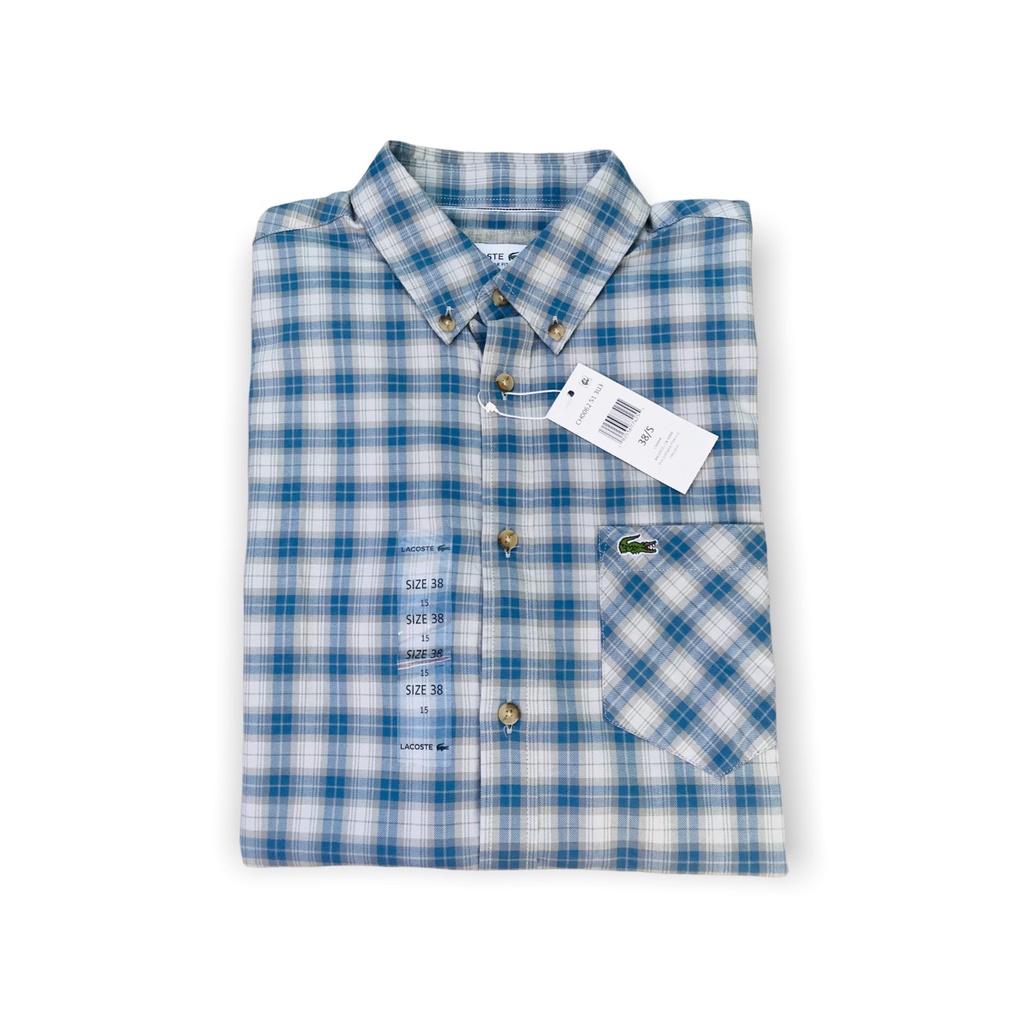 ÁO SƠ MI NAM LACOSTE TAY DÀI SIZE S - REGULAR FIT_Lacoste Men's Long Sleeve Oxford Collar Regular Fit Woven Button Down