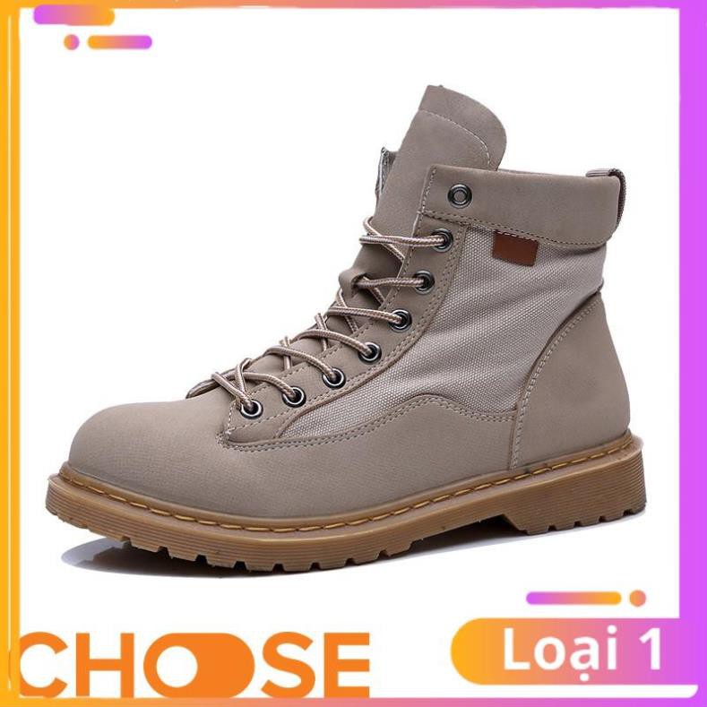 [Bản Mới Nhất] Giày Nam Boot Nam Cổ Cao Choose Màu Trơn Bụi Bặm G2616