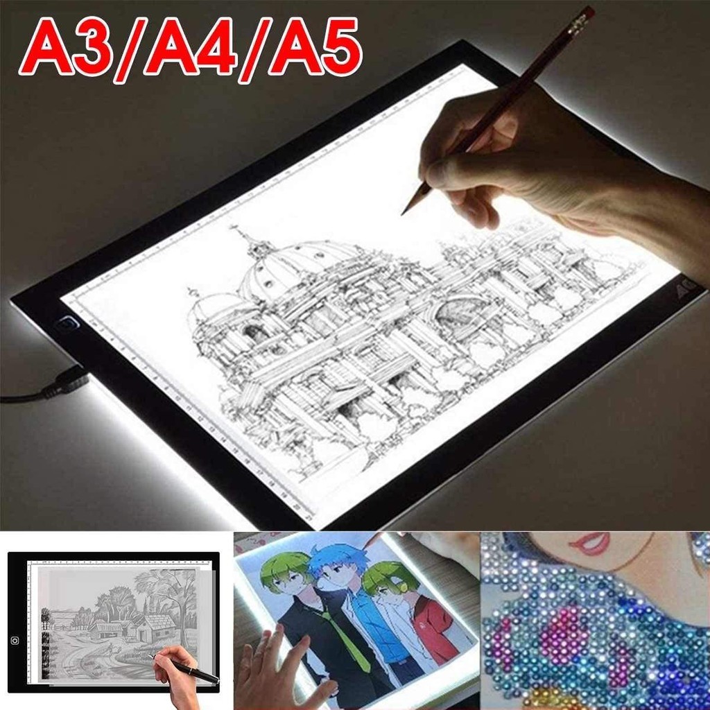 Bảng Vẽ Đèn LED Khổ A3 A4 A5 Mới