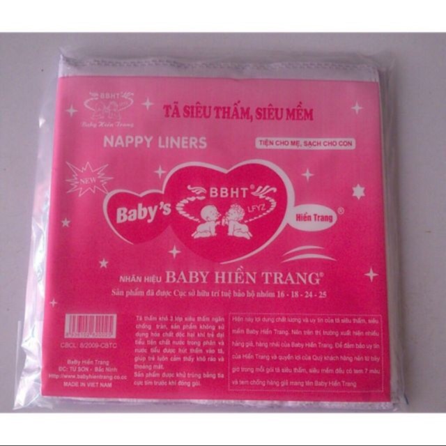 Bịch 100 tờ lót phân su Hiền Trang