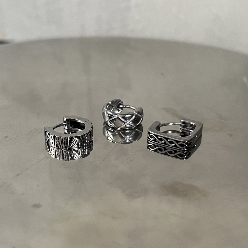 Khuyên tai bấm lỗ hoạ tiết nhiều kiểu dáng