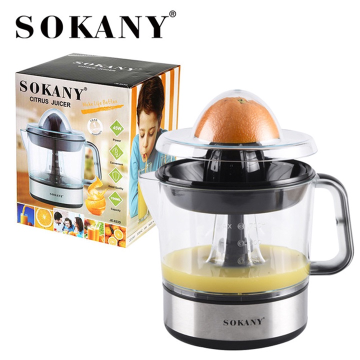 [Mã ELHA22 giảm 5% đơn 300K] Máy vắt cam SOKANY JE-6230 dùng điện CHÍNH HÃNG dung tích 700ml, Máy vắt cam tự động