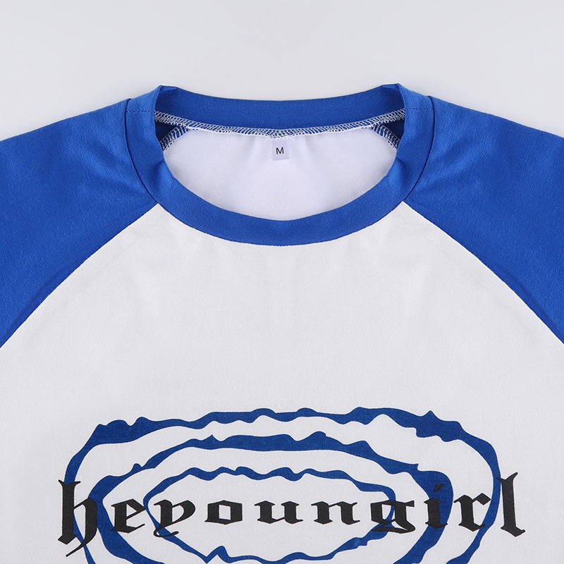 Áo Thun Cổ Tròn In Chữ Phong Cách Đường Phố Cá Tính Dành Cho Nữ