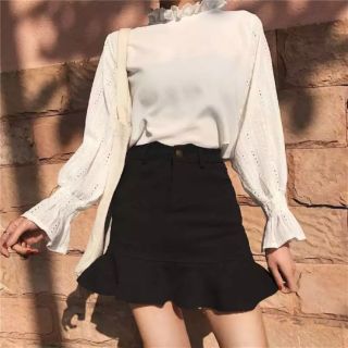 Sẵn chân váy đuôi cá đen kaki mềm co giãn size S ( ảnh thật)