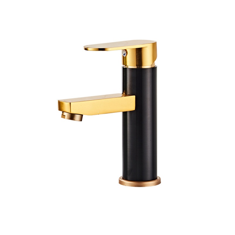 Vòi Nước Nóng Lạnh Bằng Nhôm Màu Vàng Đen Cao Cấp