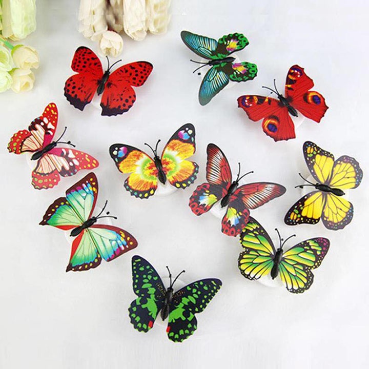 Đèn ngủ led bướm phản quang gắn tường hoặc bàn phòng ngủ, khach sạn, xe hơi