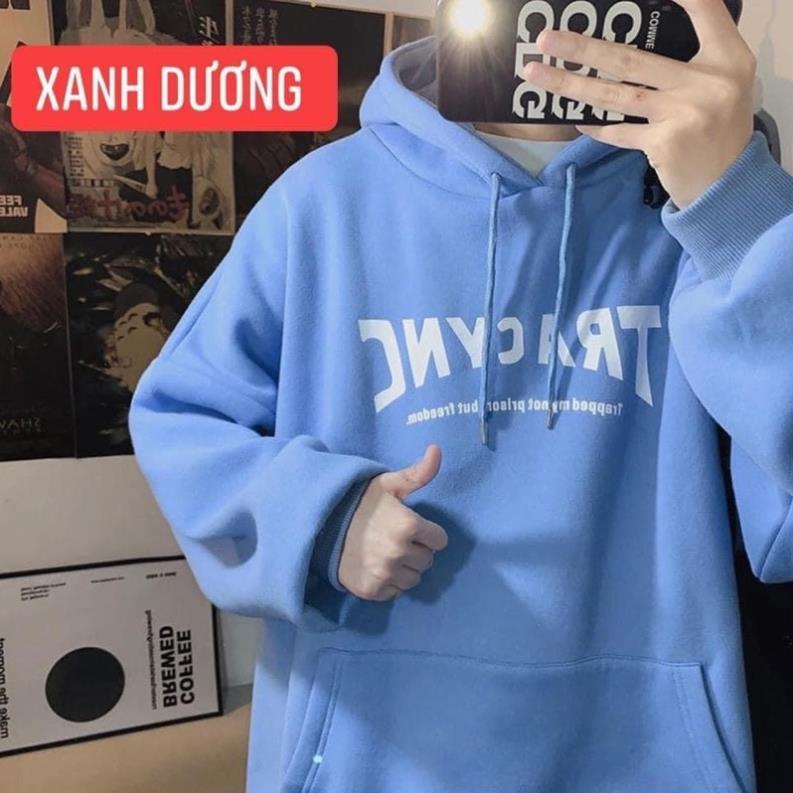 Áo Hoodie Form Rộng Chất Nỉ Lót Bông Dày Dặn In Dòng Chữ Tracync