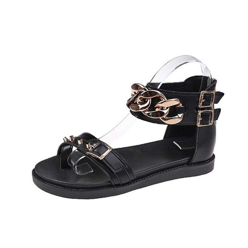 Giày Sandal Mùa Hè 2022 Đế Bằng Phong Cách La Mã Thời Trang Dễ Phối Đồ Cho Nữ