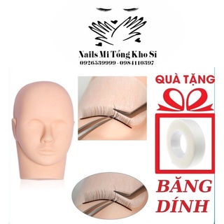 Đầu ma nơ canh silicon học nối mi, học bấm huyệt cao cấp