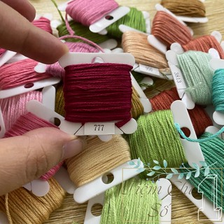 Set 50 Thẻ Nhựa Thẻ Giấy Bobbin Quấn Chỉ