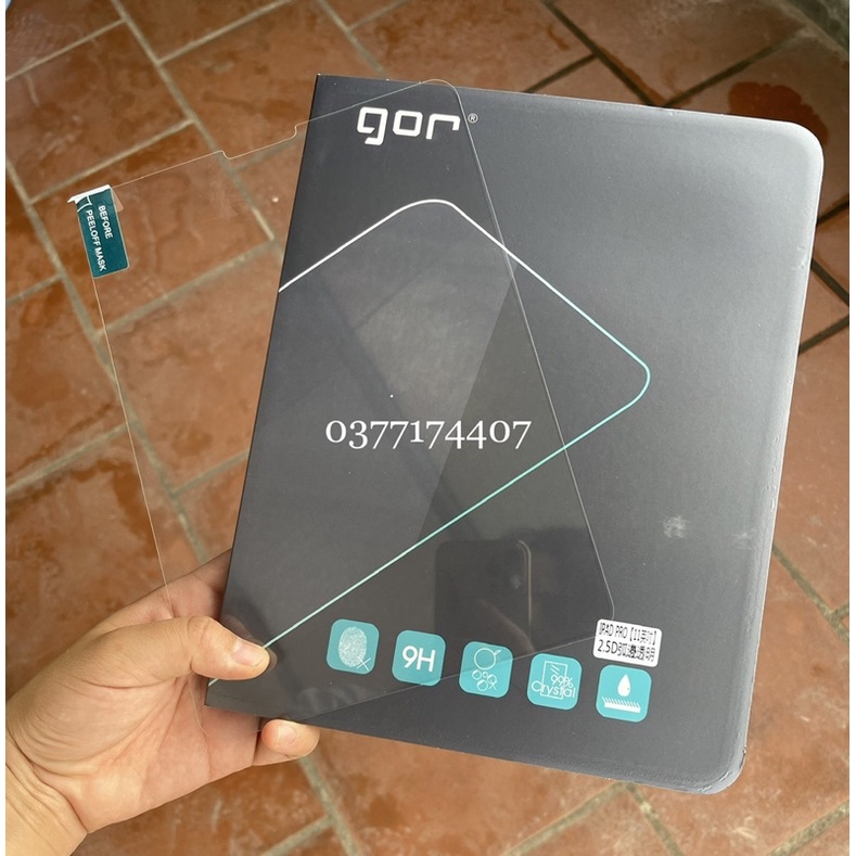 Dán kính cường lực Hãng GOR 9H cho iPad Gen 10, Mini 6, Mini 4,5, iPad 11 2020, 2021 M1, 2018, Air 4,5, Gen 9, 7, 8, 9.7