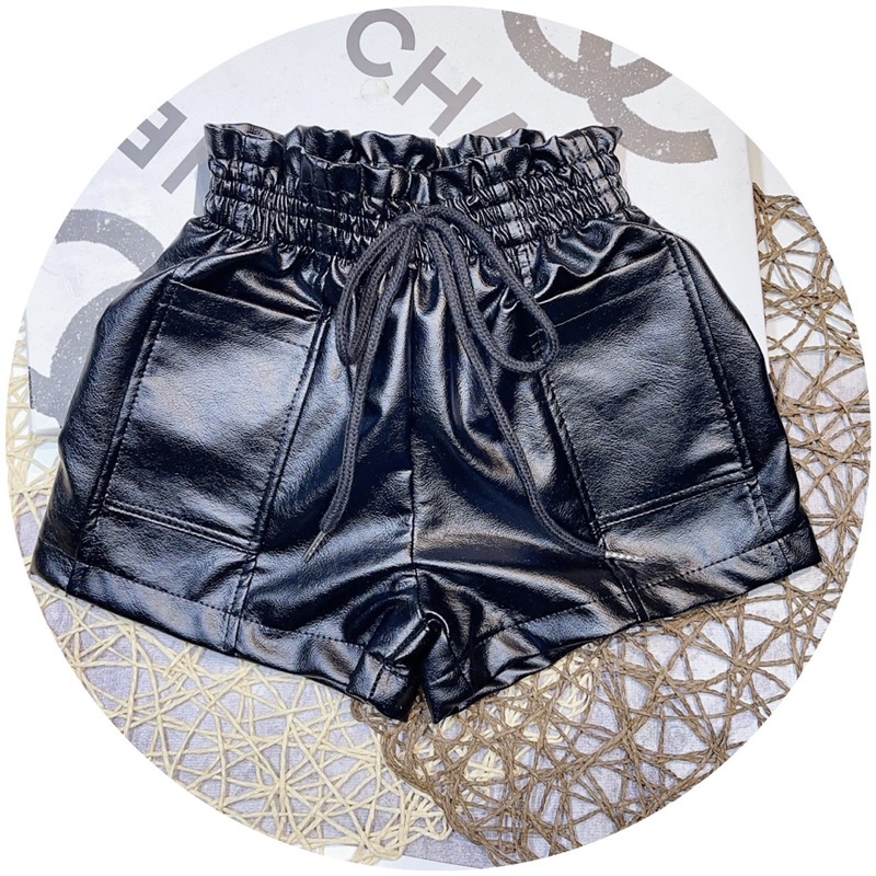 Quần sooc da cao cấp cho bé gái 15-35kg