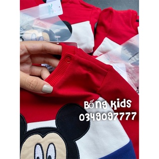 Bộ Nỉ Bé Trai Mickey Phối Đỏ DN