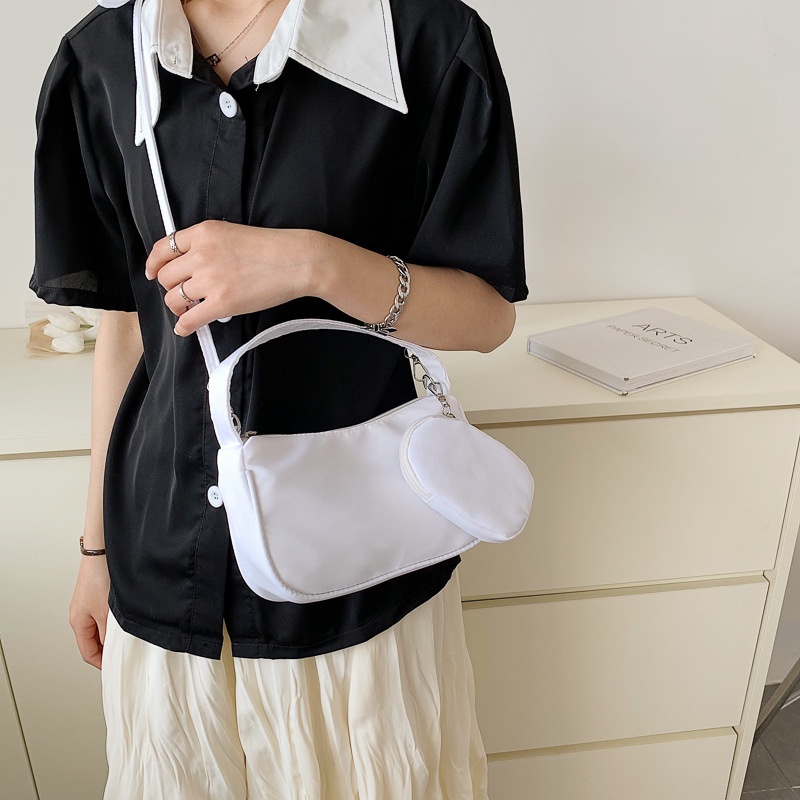 Túi Xách JASMIN NOIR Tay Nữ Khoác Vai Bằng Nylon