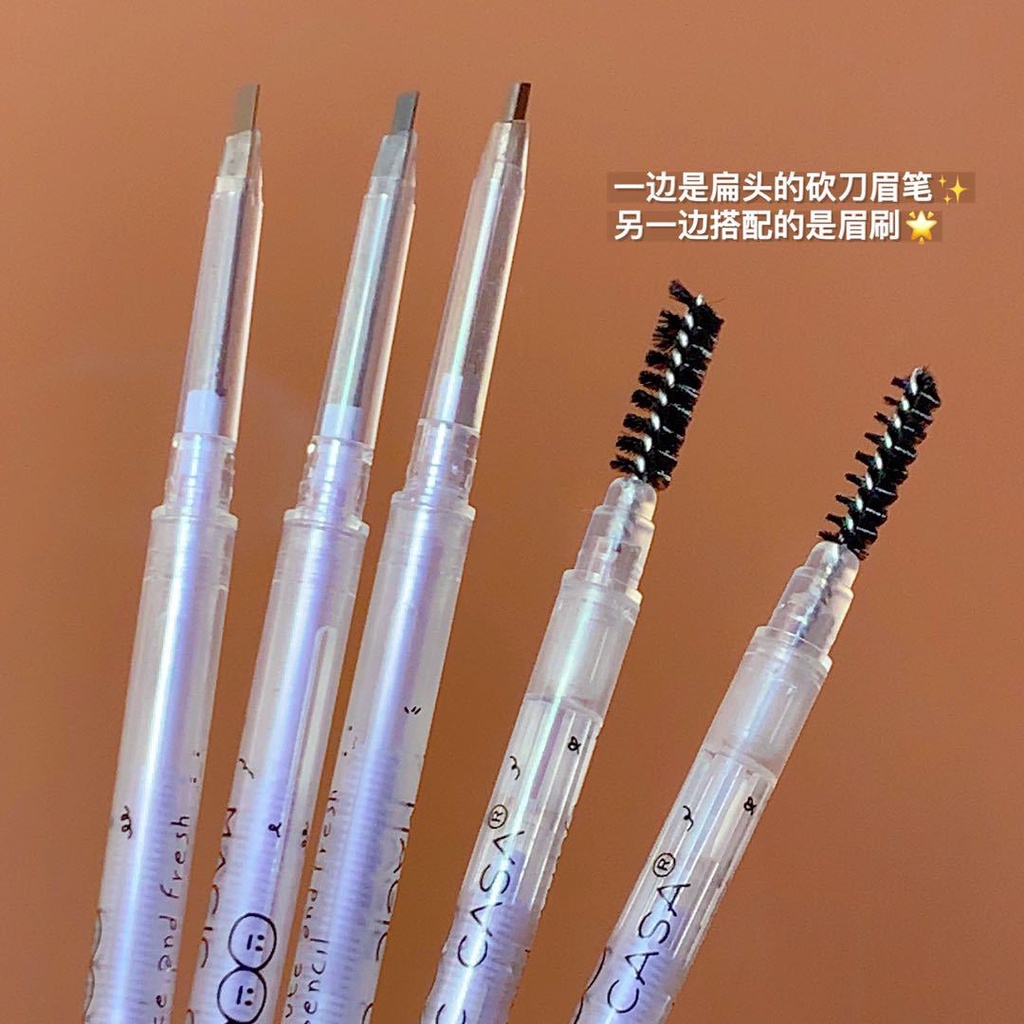 COD✨Bút kẻ lông mày MAGIC CASA 2 Đầu Chống Nước Lâu Trôi lâu trôi chống thấm nước có cọ chải tiện dụng | BigBuy360 - bigbuy360.vn